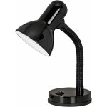 Lampe de table de chevet basic, lampe de bureau et de lecture en acier et plastique noir, douille e27 ...