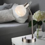 Lampe de table lampe de chevet led lampe de chambre lampe de table lampe de salon, flexible, verre nickel ... Lampe de table lampe de chevet led lampe de chambre lampe de table lampe de salon, flexible, verre nickel ...