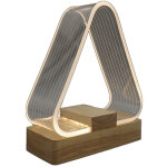 Lampe de table de chevet triangle nordique lampe de chevet d�corative led lampe blanche chaude chargeur ...