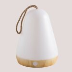 Sklum - lampe de table  del sans fil tobago marron bois naturel