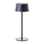 Lampe de table d'extrieur brilliant picco - led et solaire - mtal et plastique - 5 w - noir dpoli