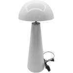 Lampe de table fer 31x31x70 champignon laqu� blanc