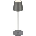 Lampe de table grise a' batterie rechargeable 3w 280 lumens 3000k re'glable pour les fetes dans le jardin ...