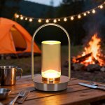 Lampe de table de lanterne en cristal portable ext�rieure int�rieure, petite lampe de bureau led sans ...
