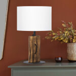 Lampe de table lampe de table lampe de lecture lampe de chambre, abat - jour textile bois de pin maison ... Lampe de table lampe de table lampe de lecture lampe de chambre, abat - jour textile bois de pin maison ...