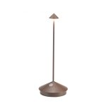 Zafferano - lampe de table led pina pro corten rechargeable et dimmable sans fil 2200 - 2700 - 3000k