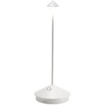 Lampe de table led pina pro white, rechargeable et dimmable, sans fil, safran, cct 2200 - 2700 - 3000k, ...