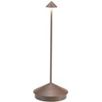 Lampe de table led rechargeable corten zafferano ld2650r3 design compact
