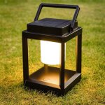 Lampe de table led rechargeable solaire, lanterne solaire ext�rieur, 3 niveaux de luminosit� contr�le ...