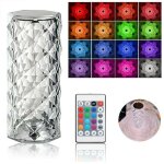 Lampe de table led rechargeable par usb effet cristal tactile rvb et télécommande Lampe de table led rechargeable par usb effet cristal tactile rvb et télécommande