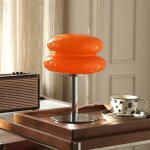 Lampe de table led r�tro en verre ? �clairage ambiance usb 3000k, design vintage pour chevet et bureau ...
