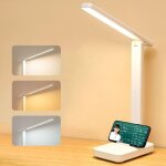 Lampe de table led tactile, protection des yeux, intensit� variable, 3 modes de couleur, 3 niveaux de ...