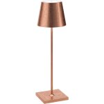 Lampe de table led zafferano poldina pro copper leaf, rechargeable et dimmable, avec une autonomie allant ...