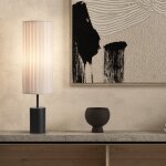 Lampe de table mtal et abat - jour pliss tabata
