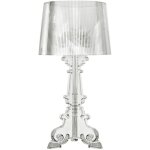Lampe de table - petite lampe de salon design - bour transparent - acrylique, plastique