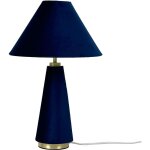 Lampe de table relaxdays, abat - jour velours & pied m�tal, e14, h 47 x 30 cm, lampe de chevet, chambre, ...