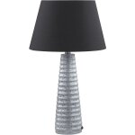 Lampe de table rétro en céramique avec abat - jour en lin lampe de chevet noire vilnia Lampe de table rétro en céramique avec abat - jour en lin lampe de chevet noire vilnia