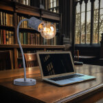 Lampe de table sans abat - jour lampe de table lampe de bureau lampe de salon, m�tal aluminium argent, ...