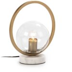Lampe de table sans paravent 13x13x43 marbre blanc / métal doré Lampe de table sans paravent 13x13x43 marbre blanc / métal doré