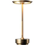 Lampe de table sans fil - lampe de bureau �tanche, dimmable et rechargeable, lampe de table � led m�tallique, ...