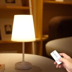 Lampe de table sans fil, lumi�re blanche chaude, t�l�commande tactile, lampe de chevet, lumi�re chaude ...