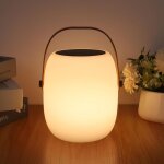 Lampe de table sans fil rechargeable, portable led rvb, pour exterieur et interieur avec mode scintillement ...