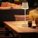 Lampe de table solaire lampe d'extrieur sable lampe de terrasse lampe de table balcon ip44 rsistant ...