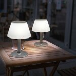 Lampe de table lampe solaire lampe d'extrieur lampe de terrasse lampe de table pour balcon, ip44 accu ...