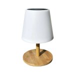 Lumisky - lampe de table solaire standy mini blanc bambou h25cm