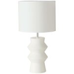 Lampe de table whitia, abat - jour en coton,  25 cm