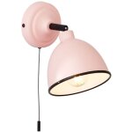 Lampe telio applique murale interrupteur � tirette rose 1x d45, e14, 28w, adapt� aux lampes � suspension ...