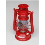 Lampe temp�te � huile - rouge, ensoleill�