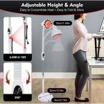 Lampe thermique infrarouge puissante pour soulager les douleurs musculaires ou les rhumes lampe infrarouge ...