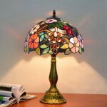 Lampe tiffany, 30cm vintage fleur vitrail style table lampe, lampe de chevet, lampe de lecture, lampe ...
