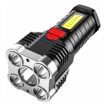 Lampe torche anti - explosion  5 perles cob - lumire latrale longue porte - pour la maison et l'extrieur ...