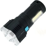 Lampe torche led rechargeable, 4 modes tanche 1200lm lampe de poche puissante rechargeable avce 4 mches ...