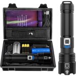 Lampe torche led ultra puissante, 10000 lumens rechargeable, ip67 �tanche lampe tactique, p70 torches ...