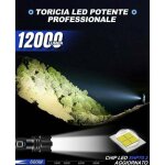 Lampe torche led ultra puissante, 10000 lumens rechargeable, ip67 �tanche lampe tactique, p70 torches ...