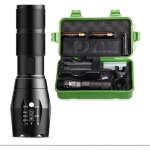 Lampe torche - torche rechargeable, torches super lumineuses de 2000 lumens avec 2 piles rechargeables ...