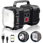 Lampe torche rechargeable noire, 17, 51013 cm, 1 projecteur led, mod�le l2 avec 45 led, batterie au lithium ...
