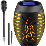 Lampe torche solaire 14550, lampe de jardin solaire led