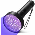Lampe torche uv avec 100pcs led - d�tecteur de lumi�res fluorescentes, urine d'animaux, taches de tapis, ...