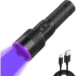 Lampe torche uv 365nm lumi�re noire, rechargeable 30w led lampe uv avec �cran lcd, puissante ultraviolet ...