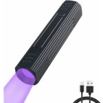 Lampe torche uv 365nm rechargeable, ultraviolette lampe de poche avec filtre noir blacklight pour durcissement ...