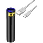 Lampe torche uv lumi�re noire, mini lampe de poche puissante usb rechargeable lampe de wood led ultraviolette ...