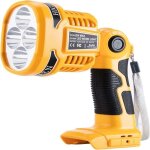 Lampe de travail led portable 1120 lms rechargeable sans fil pour chantier de construction compatible ...
