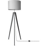 Paco home - lampe � poser tr�pied lampe de chevet lampadaire e27 abat - jour tissu uni lampadaire - noir, ...