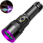 Lampe uv 365 nm led rechargeable avec filtre noir, torche blacklight haute puissance pour d�tection faux ...