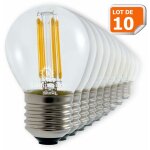 Lot de 10 ampoules led filament culot e27 4 watt (�q 42 watts) blanc chaud