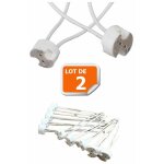 Lot de 2 douilles culot gu5. 3 (mr16) pour ampoule halog�ne ou led